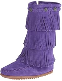 Minnetonka 3-layer Fringe - Botas Mocasin Unisex niños