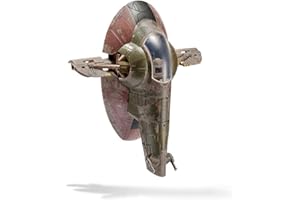 JAZWARES Star Wars Micro Galaxy Squadron SWJ0027 - Bobas Fet's Starship, oficjalny pojazd 20 cm z figurkami