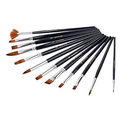 MagiDeal 12pcs Pinceaux de Peinture Pinceaux pour Artiste