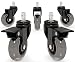 Produktbild Ersatzmöbelrollen - Mit Einzigartigen Bremsen System Set für Bürostuhl - Universal Heavy Duty - Polyurethan Rollerblade Style - Schützt Alle Böden (Satz von 5)