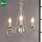 kronleuchter schwarz 3 flammig ✔ Energieeffizienz A++ | Eine Leuchte dieser hohen Energieeffizienzklasse sorgt langfristig und nachhaltig für energieeffizientes und umweltfreundliches Licht.