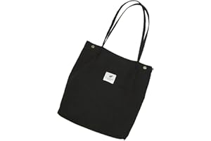 Lotnut Bolso Tote Mujer, bolsa de tela mujer Bolso de lona para mujer bolso de hombro de gran capacidad, Negro