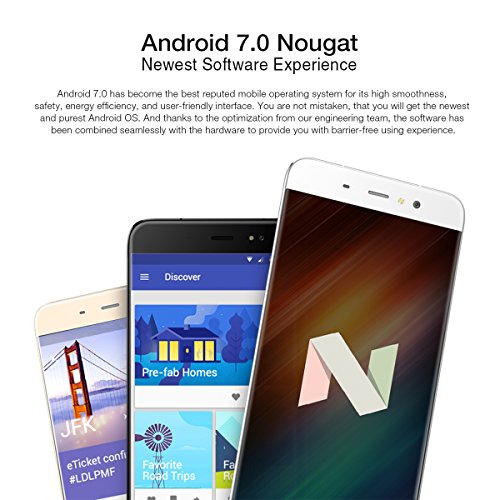 Ulefone S8 Pro 4G Smartphone ohne Vertrag (5,3 Zoll HD Display, Quad-Core Prozessor, 2GB RAM+16GB ROM, 13MP+5MP Dual-Hauptkameras, Dual SIM(Micro-Sim), Android 7.0, Finger ID, OTG, WiFi) Schwarz