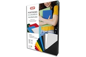 Portadas de encuadernación DHP Negro A4 Polipropileno (50 Unidades)