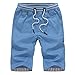 Produktbild Ba Zha Hei Männer Jogginghose Sieben Punkte Strandshorts Herren Shorts Badehose Quick Dry Beach Surfen Laufen Schwimmen Wasserhosen Freizeithose Outdoorhose (XL, Blau)