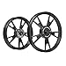 Kingway AT3B 10 Spokes Bike Alloy Wheel Set of 2 19/18 Inch Black CNC for Royal Enfield Classic RS.9998.00
