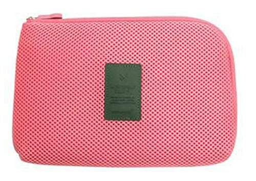 Preisvergleich Produktbild Multi-funktionale Beutel Air Mesh Elektronische Organisator Digitale Aufbewahrungstasche für Elektronikzubehör Kleingeldfach Kamerataschen Kosmetik Beutel Reise Zubehör - Rot, S