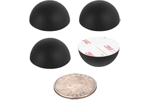 SPEACOUR 50 PCS Pieds Autocollants en Silicone Tapis Protecteurs de Pieds Noir Pieds Isolants Auto-adhésifs Hémisphérique pour Projecteurs, Haut-parleurs, Électroménagers, Verre, Tableau(18 * 10mm)