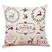 Produktbild Cloud ROM Weihnachtsbaum Decor Kissenbezug  Weihnachts Kissenbezug Wurfkissen Dekorative Fall Kissen Vintage Kissenbezug Kissenhülle Bett Sofa Dekor Kissen Taille Throw Cover Kissenbezug (C)