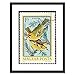 Produktbild 9x7 '' STAMP HUNGARY 1 FORINT GOLDCREST YELLOW BIRD FRAMED ART PRINT F97X905