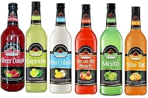 SPICEMASTERS.CO.UK 6 Flaschen Nordbrand Cocktail Mix a 0,7 L 15% vol. aus 6 Sorten Mai Tai, Sex on the Beach, Caipirinha, Pina Colada, Mojito,Erdbeer Daiquiri