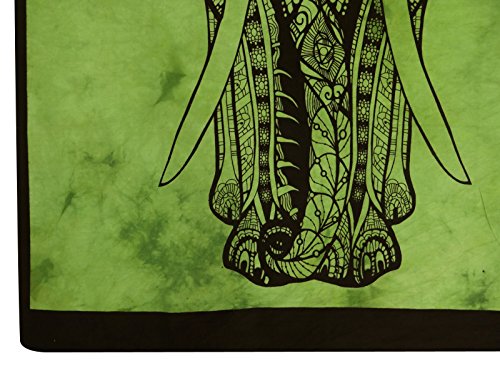 Baumwolle Wandbehang Tapisserie Elefant Gedruckt Poster Größe Boho Decor Throw 42″ x 30″ Zoll - 2