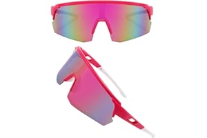 DKDDSSS Cycling Glasses, Sports Polarized Sunglasses, Polarized Cycling Sunglasses for Men Women, Polarised Sun Glasses UV400 Protection Ski Goggles Outdoor Bicycle Motorbike Driving Fishing Pink