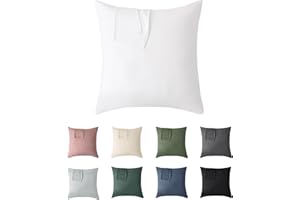 ‎JELLYMONI Jellymoni Kissenbezug 80x80 Baumwolle 2er Set Kissenbezüge Weiß Oeko-Tex aus 100% Gewaschene Baumwolle Kopfkissenbezug mit Verstecktem Reißverschluss Weich 2 Stück Kissenhülle für Kissen 80x80cm