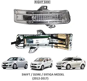 CARTEK Right Door Side Mirror Indicator For Maruti Suzuki Swift / Dzire / Ertiga (2012-2017) (Right Driver Side) (Turn Signal LED Light)