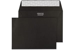 ‎BLAKE Blake Creative Colour 15114 Farbige Briefumschläge Haftklebung Tiefschwarz C6 114 x 162 mm 120 g/m² | 25 Stück