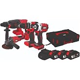 Attlas ATB 21 4&rsquo;l&uuml; Kombo Set (K&ouml;m&uuml;rs&uuml;z Motor) &ndash; A0104171, Darbeli Matkap + Kırıcı/Delici + Avu&ccedil; Taşlama + Somun Sıkma, 21V