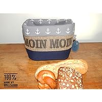 Brotkorb / Brötchenkorb Moin Moin aus Kaffeesack für 5-6 Brötchen