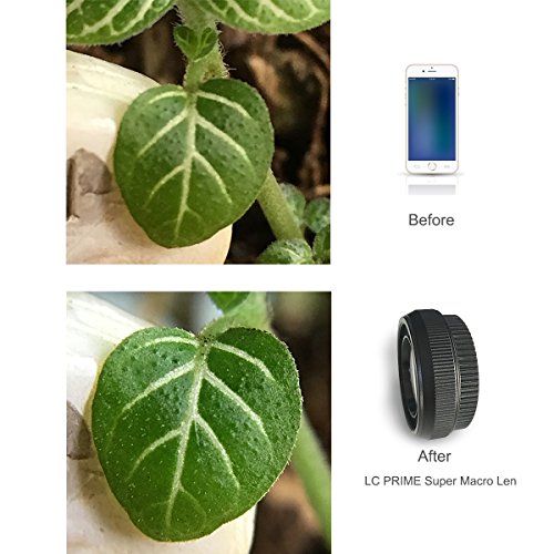 Clip-on-Phone-Lens-2-in-1-06x-Super-Ultra-Wide-Angle-Lens-125x-Macro-Lens-HD-For-Cell-Phone-Apple-iPhone-Android-Phone-iPad-Samsung-HTC-Nokia-Sony-Smartphones-Aluminum-Alloy-Optical-Glass-black-by-LC-