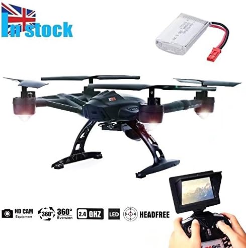 URPIRE 509G 5.8Ghz 4H 6-Axis RC Drone Quadcopter with HD Monitor 2.0 Camera FPV Altitude (With Battery)