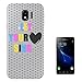 Produktbild c01027 - Cool Colourful Let Your Love Sing Heart Design Samsung Galaxy J2 Pro (2018) Fashion Trend Silikon Hülle Schutzhülle Schutzcase Gel Silicone Hülle