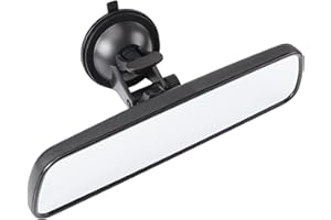 FM2018XSL Rétroviseur Intérieur de Voiture Conduite Accompagnée Universel Avec Ventouse pour Voitures (Transparent et simple, 9.65"(245mm))