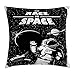 Produktbild DFBRV Astronaut Throw Pillow Cushion Cover, The Race to Space Retro Image with Space Crafts Planets Astronaut vs Cosmonauts, Decorative Square Accent Pillow Case, 18 X 18 inches, Black White