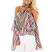 Produktbild TianWlio Langarmshirt Damen T-Shirt Damen Langarmshirt Mode Frauen von der Schulter Oberteile Regenbogen Tunika Drucken Streifen Bluse Lässige Oberteile T-Shirt