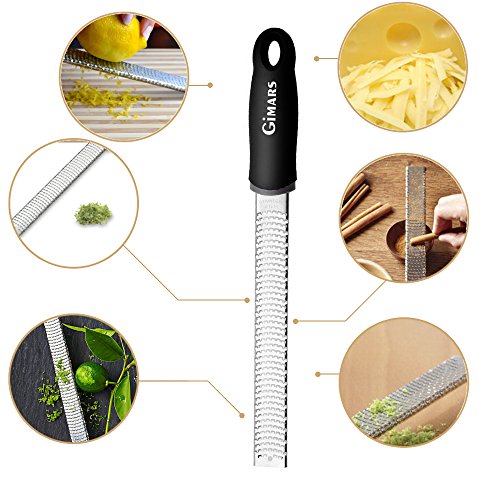 GIMARS Edelstahl Zester Reibe Küchenreibe für Käse, Schokolade, Zitrone, Ingwer, Muskat, Knoblauch, Gewürze usw. - 2