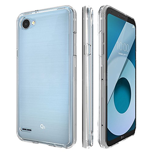 Funda LG Q6 Ferlinso Protecci n contra ca das Air h brido cristal claro
TPU parachoques con Protector de Pantalla la PC r gida contraportada
para LG Q6 Transparente