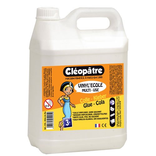 Cleopatre VI5L Colle blanche vinylique/Bidon de 5 litres de colle