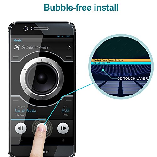 3-Unidades Cristal Templado para Huawei Honor 8 CRXOOX Protector de Pantalla de Vidrio Templado Transparencia Total 9H Dureza Resistente a Aguas  Golpes  Ara  azos  Antihuallas
