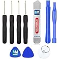 MMOBIEL Kit Attrezzi di Riparazione 10 in 1 per Smartphones etc, Incluso di Ventosa, Staffa Spudger Metallico per vari cellul