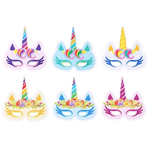 VWH Mixed 12 Paillettes Masque Licorne Party Chapeau D'anniversaire