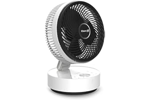 Clean Air Optima CA-404 – Ventilador circulador con ionizador – Modo de sueño automático ultraligero < 10 dB (A) – Velocidad del aire hasta 7 m/s y caudal de aire: hasta 660 m³/h (blanco)