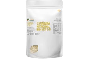 Energy Feelings Levadura Nutricional Vitamina B+D 1kg, Levadura Nutritiva en Copos Rica en Vitamina B y Proteínas 47%, Nutritional Yeast Sin Gluten, Sin Azucar, Ideal para Queso Vegano