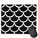 Produktbild Fish Scale Pattern Black and White Collection_75045 Mouse pad Custom Gaming Mousepad Nonslip Rubber Backing 9.8"x11.8"