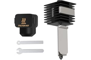 XINGTONGZHILIAN 3D Printer 0.4mm Hotend Kit for Bambu Lab A1/A1 Mini, High-Temperature Hardened Steel Hot End Nozzle with Wrenches and Tools Silicone Sock Ideal Extruder Replacement Accessories (1PC)
