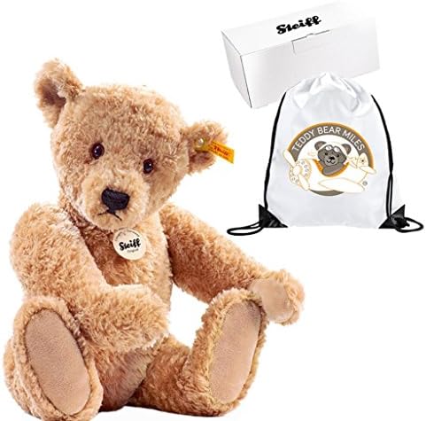 Popular Authentic Steiff Elmar Teddy Bear - 40 cm and Reusable Gift Bag - Send Hugs From Afar - Ladies Women Lady Woman Her - Thank You Present Gift Idea - Suitable From Birth