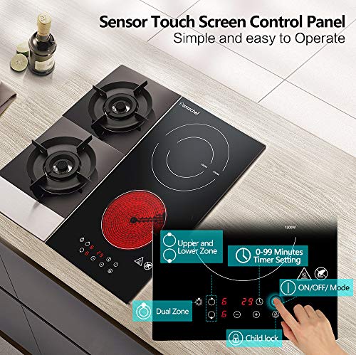 Amzchef Domino Doppel Glaskeramikkochfeld – Bild 3