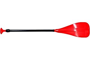 H2o Kayaks Red Childs Glide Planche à pagaie réglable en 2 parties en aluminium Longueur réglable 122-168 cm (en 2 parties de maximum 119 cm)