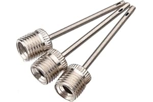 Générique *** Lot De 3 Aiguilles Embouts De Gonflage pour Ballon INOX Acier Inoxydable - Balle - Pompe Grosse Valve - Foot - Football - Basket - Volley Ball - Air