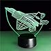 Produktbild Hnfslz Flugzeug 3D Nachtlichter Kriegsflugzeug Kämpfer Tischlampe Multi Farben Militär Jet Flugzeug Mit Usb Power Decor Geschenk Für Armee Fan