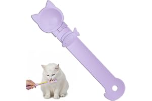 Classicseali Churu Spoon Cats,10.43 X 2.36 In Cute Cat Treat Spoon, Multifunctional Durable Cats Treat Feeder Spoons, Comfortable Grip, Suitable for Cat Liquid Treats and Wet Food, Purple