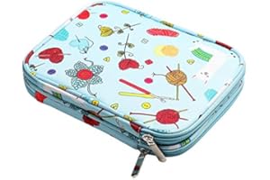 Hbaebdoo ÉTui à Aiguilles à Tricoter Vide Sac de Rangement pour Organisateur de Rangement de pour Aiguilles à Tricoter Circulaires et Sac de D'Accessoires