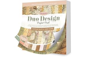 Hunkydory Crafts Duo Design Paper Pad - Vintage Maps & Aged Paper