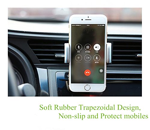 Caolator - Supporto porta telefono da auto, per bocchette dell'aria, conÂ rotazione a 360Â°, per iPhone 7, 6S, 6, 5S, 5, Samsung, HTC, Motorola, Sony e altri smartphone