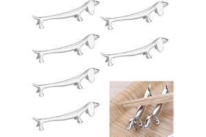 DECARETA 6 PCS Repose-Baguette Alliage de Zinc Baguette Repose Plat Baguette et Repose Baguette Support Baguette Argent Repose Baguette Repose Baguette Bois pour Baguette Couteau Fourchette