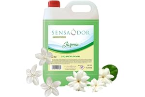 SENSODOR Ambientador Jazmín SENSAODOR, 5 Litros, Verde, Garrafa, Profesional, Empresas, Negocio, Limpieza, Neutralizador, Quitaolor, Buen olor, Aromatizador