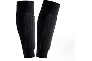 XYVOR Parastinchi Calcio Bambino, Imbottiti A Nido d'Ape Proteggi Elite Parastinchi, Parastinco Calcio Bambino Resistenti Agli Urti, Altamente Elastici, Antiscivolo, Traspiranti, Resistenti Ai Raggi UV (Xs)